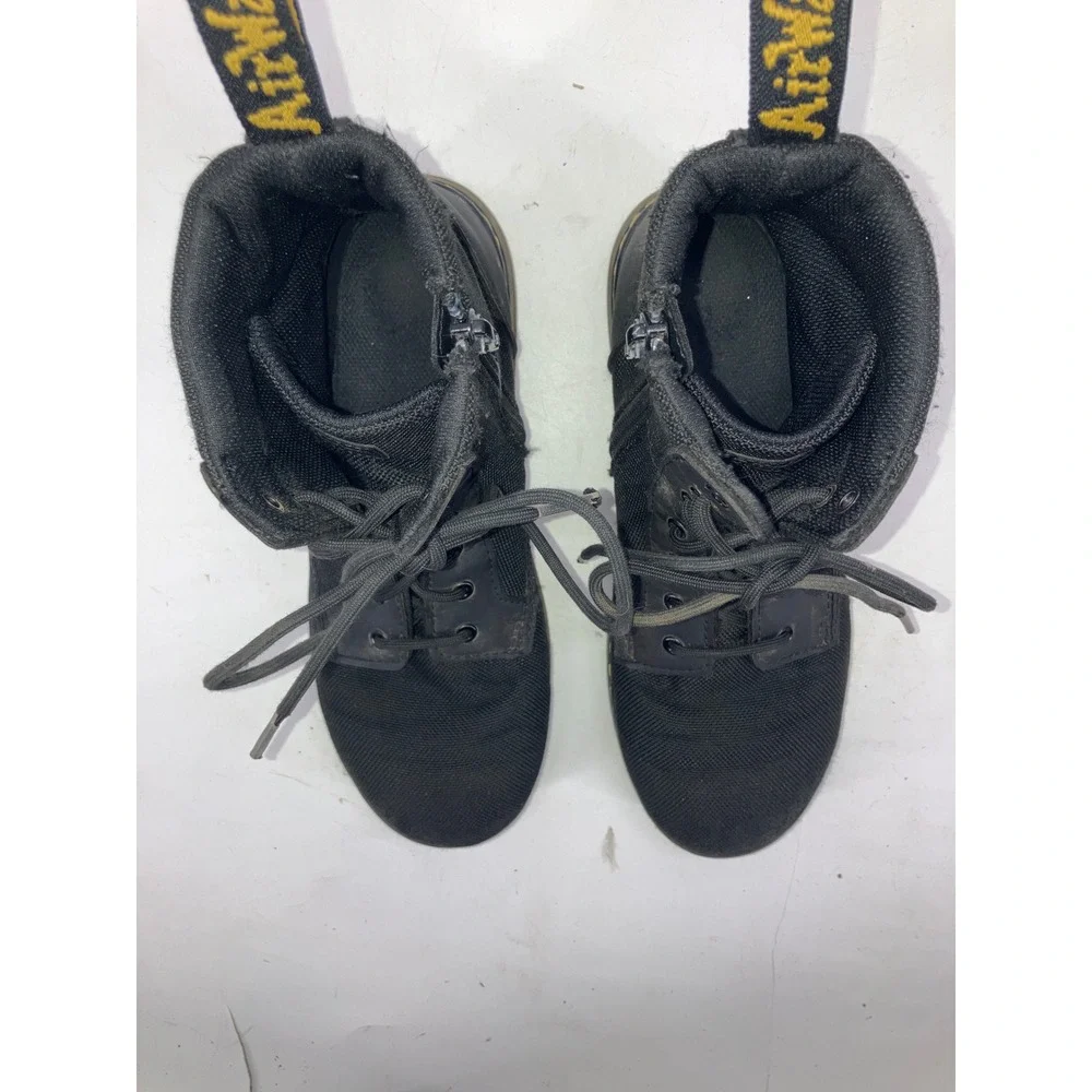 Dr. Martens Combs Y Combat Boots Mens 6 Womens 7 Black Good Canvas Zip Techwear